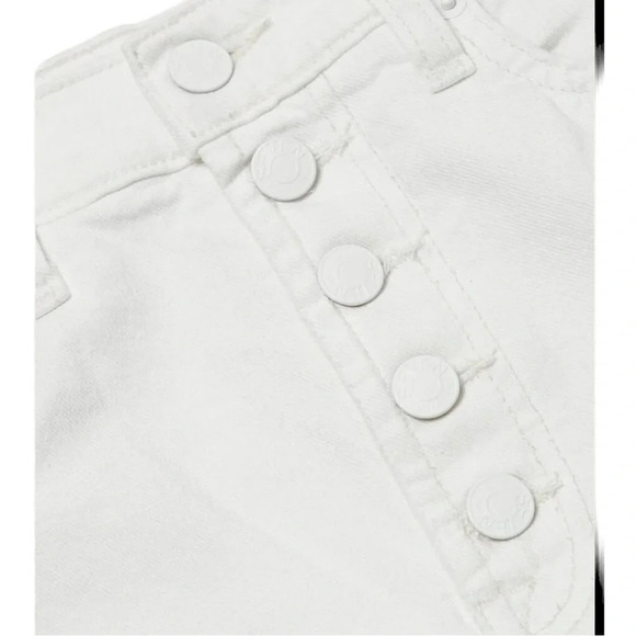 7 For All Mankind White High Waist Jeans Crop Straight Denim Jeans NWT - Picture 10 of 12